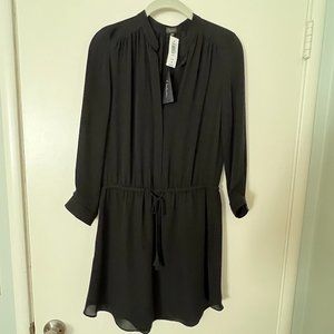 Babaton Aritzia Bennett Black Silk Dress